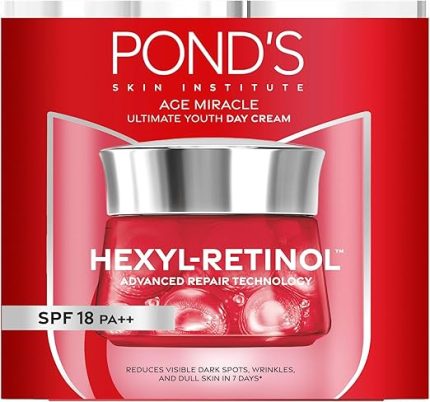POND'S Age Miracle Ultimate Youth Day Face Cream, with SPF 18 PA++ and Hexyl Retinol, 50g