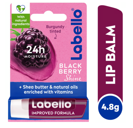 Labello Lip Balm Moisturising Lip Care Blackberry Shine,4.8g