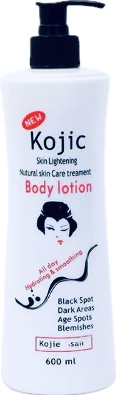 Kojic Skin Lightening Body Lotion – 600ml | Fade Dark Spots, Blemishes & Age Marks | For Body & Sensitive Areas