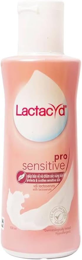 Lactacyd Pro Sensitive Feminine Wash, Protects and Soothes Sensitive Skin with Natural Lactoserum- 150ml