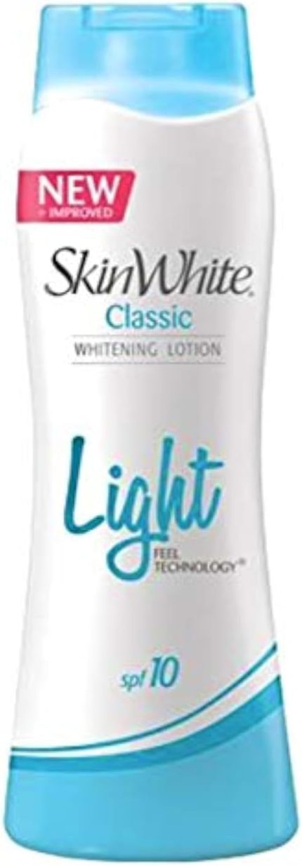 Skin White Whitening Lotion Classic SPF 10 - Light Feel Technology - For Lighter, Softer and Healthier Skin - Easily Absorbed By The Skin - With Cooling Sensation - 350 ml