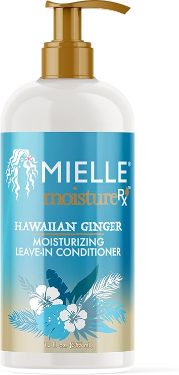 Mielle Organics Moisture Rx Hawaiian Ginger Moisturizing Leave-In Conditioner, 12 Ounces