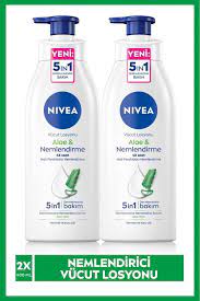 NIVEA Aloe Vera Deep Moisturizing Body Care Lotion with Pure Hyaluron – 400ml (Pack of 2)