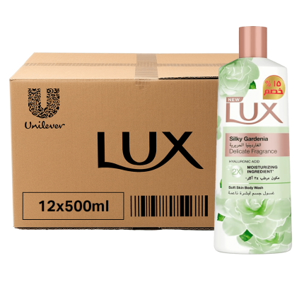 Lux Perfumed Body Wash Silky Gardenia 12x500ml
