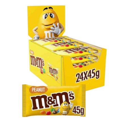 M&Ms Peanut Chocolate 45g 24x45g English Label