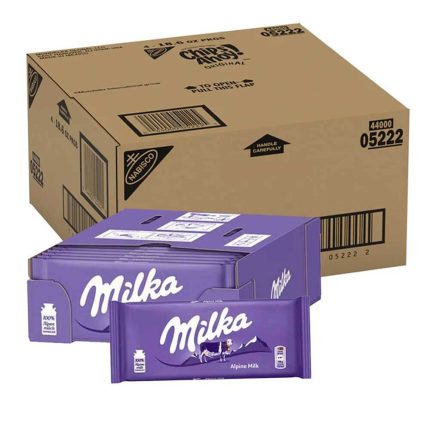 Milka Alpine Milk Chocolate 4x25x90g English Label