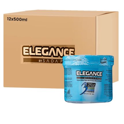 Elegance Hair Gel Triple Action – Light Blue 12x500ml
