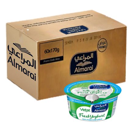 Almarai Vetal Full Fat Fresh Yoghurt 60x170g