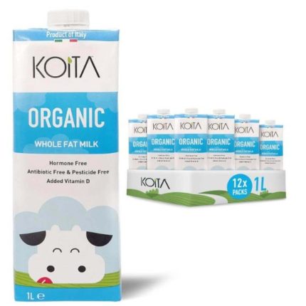 Koita Organic Whole Fat Milk 12x1ltr